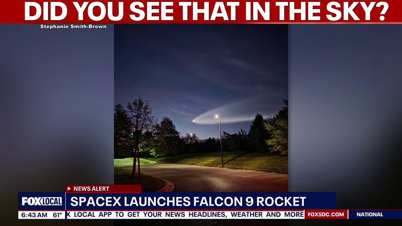 Bright glow over DMV likely 'Space Jellyfish' from SpaceX launch