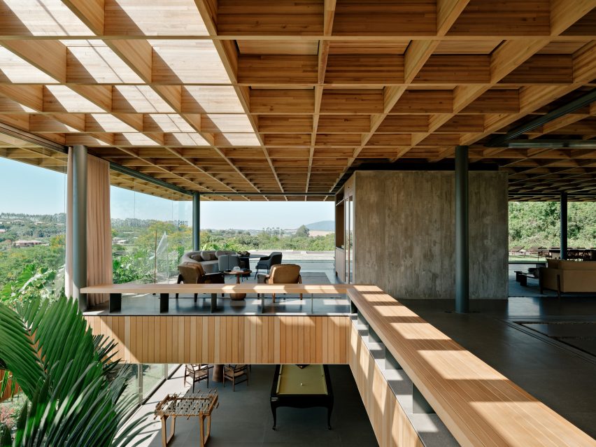 Interior view of Casa Colmeia by Sabella Arquitetura