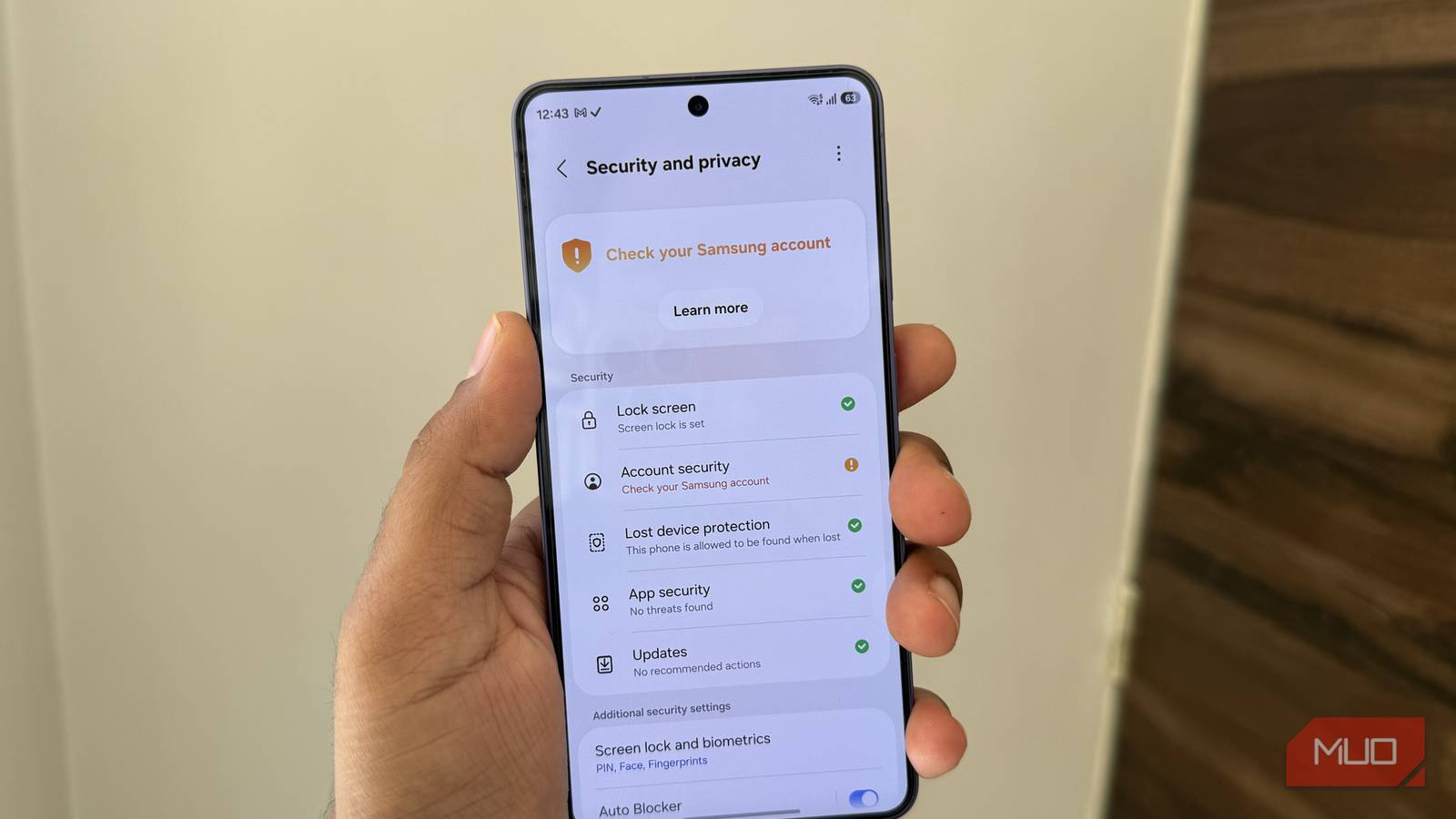 My Samsung has security features I've never seen on any other Android phone