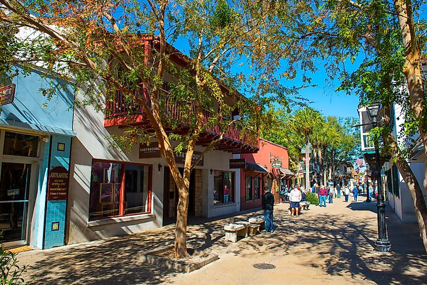 The historic center of St. Augustine, Florida. 