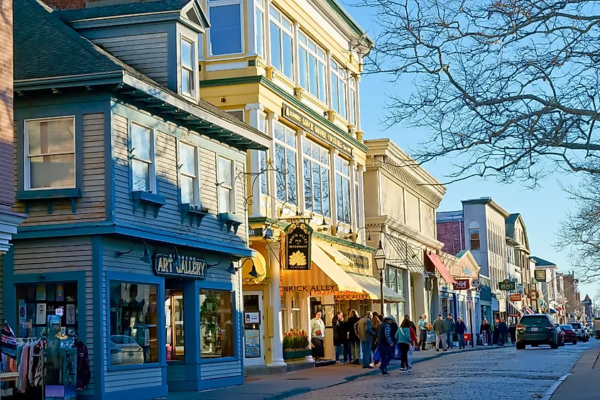 Street in Newport, Rhode Island. 