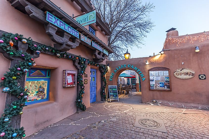 The Alley Cantina is in the plaza in the heart of historic Taos and has a history of over four centuries. 