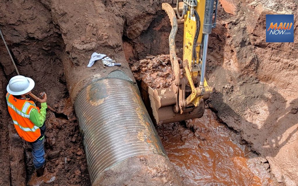 South Maui waterline temporary repair completed; Water conservation requested from 5 a.m. Sunday through 6 p.m. Monday : Maui Now