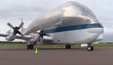 NASA's flying 'moving truck' is on display at the Sun 'n Fun Fly-In