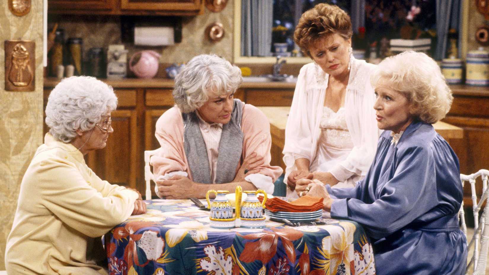 Bea Arthur, Betty White, Rue McClanahan and Estelle Getty in The Golden Girls