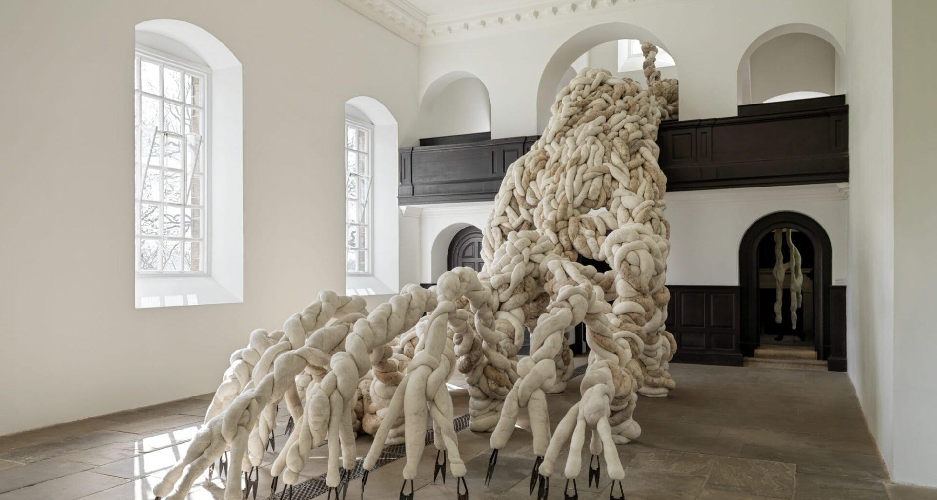 a large-scale installation by Nicola Turner inside of Yorkshire Sculpture Park