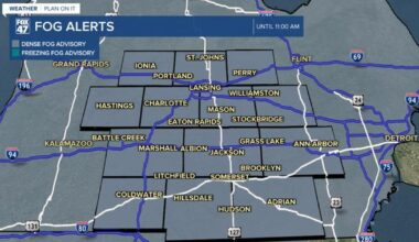 Dense fog to afternoon sun Friday across Mid-Michigan breaking the wet pattern