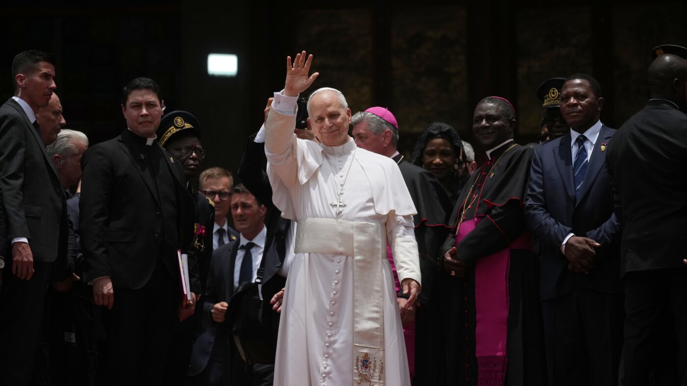 Pope Leo speaks of 'handful of tyrants' spending billions on war : NPR