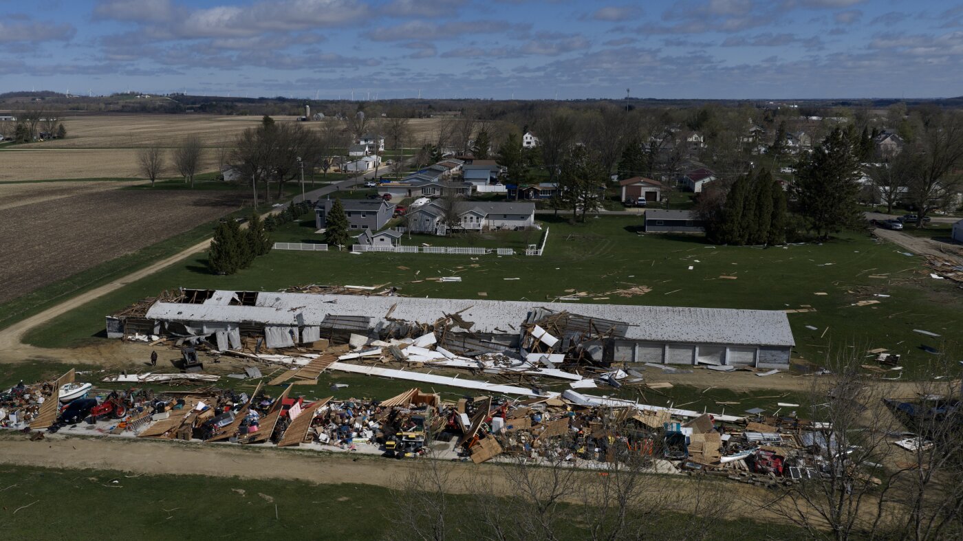 Communities launch cleanup after severe weather and tornadoes churn across Midwest : NPR