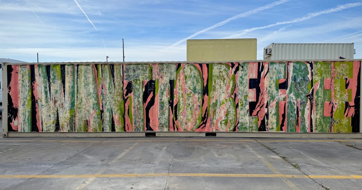 A shipping container transformed into art hits LA streets