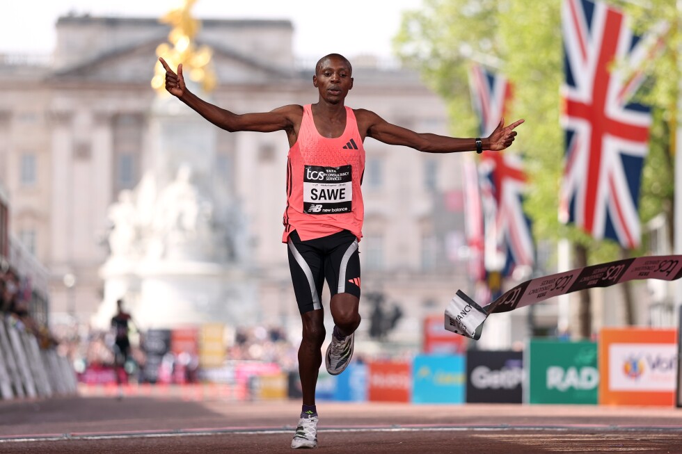 Sabastian Sawe wins London Marathon in world-record time, first to finish under two hours