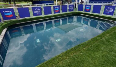 LPGA's first major sticks with tradition by adding a pool for the winner's leap at Chevron