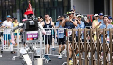 A humanoid robot beats the human half-marathon world record in Beijing