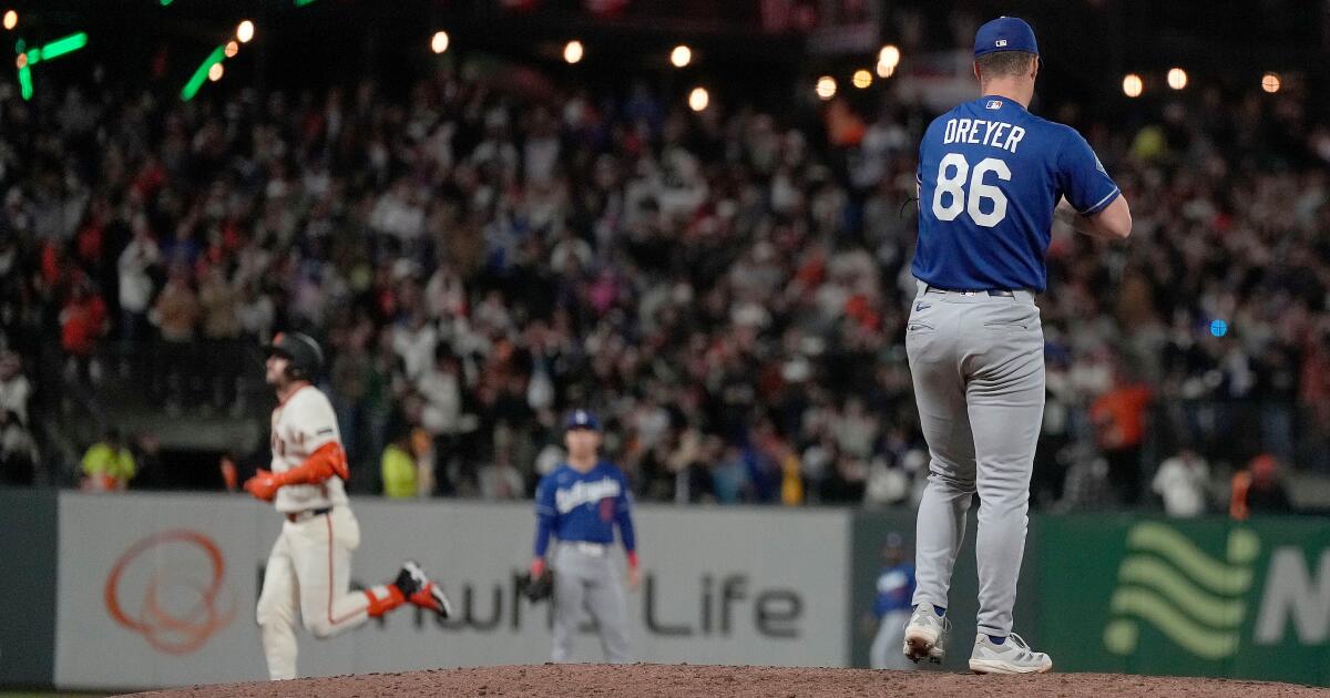 Shohei Ohtani pitches six shutout innings, but Giants beat Dodgers