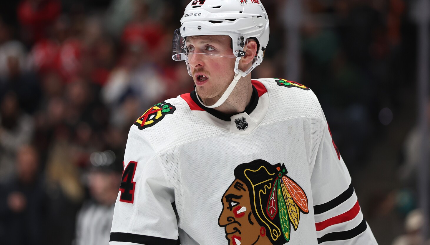End of Blackhawks' season getting silly as Sam Lafferty plays defense in loss to Blues
