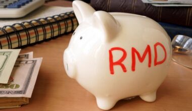 A white piggy bank with RMD written on it.