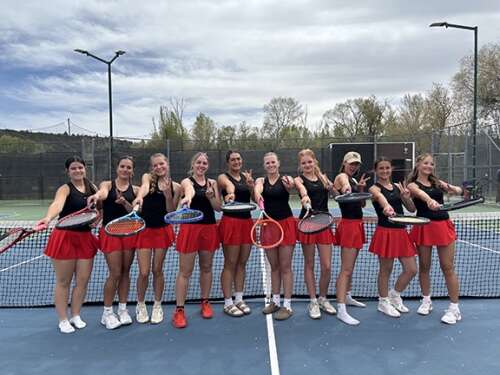 Demons girls tennis advances in state team tournament for first time in program history