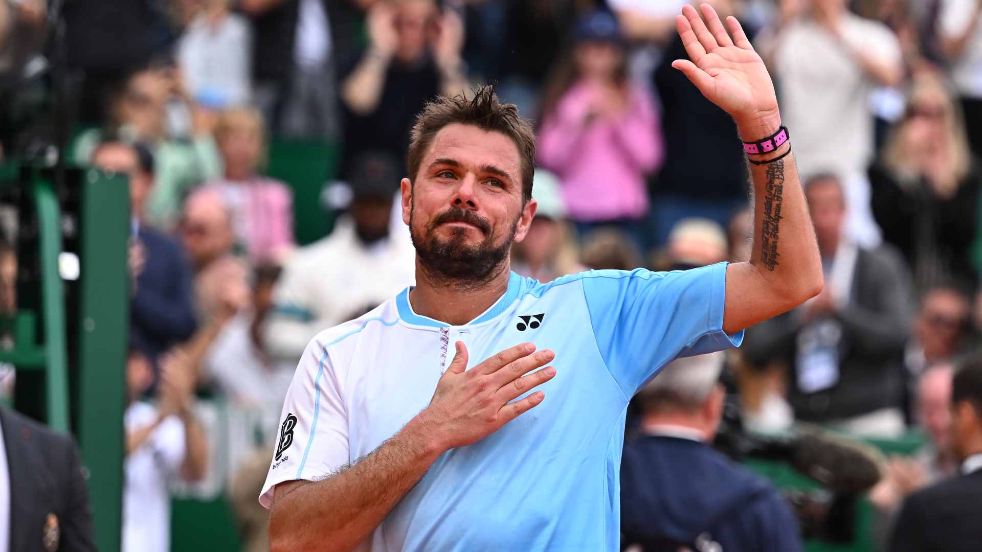 Stan Wawrinka plays his final match at the Rolex Monte-Carlo Masters on Monday.