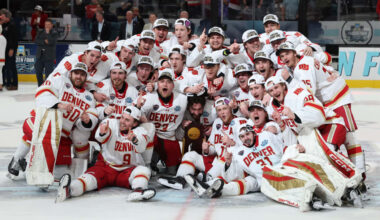 Denver holds off Wisconsin to win 11th NCAA championship at Frozen Four