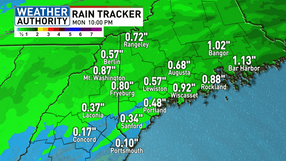Rain through Monday. (WGME)