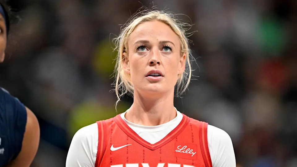 Indiana Fever guard Sophie Cunningham (8).© Jerome Miron-Imagn Images