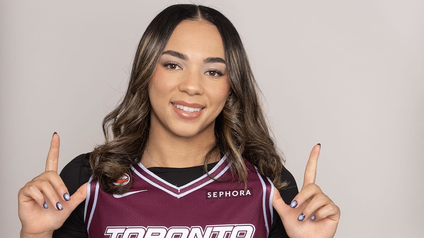 Apr 27, 2026; Toronto, CA, USA; WNBA Toronto Tempo guard Kiki Rice (1) poses for a photo during Media Day. Mandatory Credit: Nick Turchiaro-Imagn Images