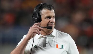 Dec 28, 2024; Orlando, FL, USA; Miami Hurricanes head coach Mario Cristobal walks on the field during the second half against the Iowa State Cyclones at Camping World Stadium. Mandatory Credit: Jasen Vinlove-Imagn Images