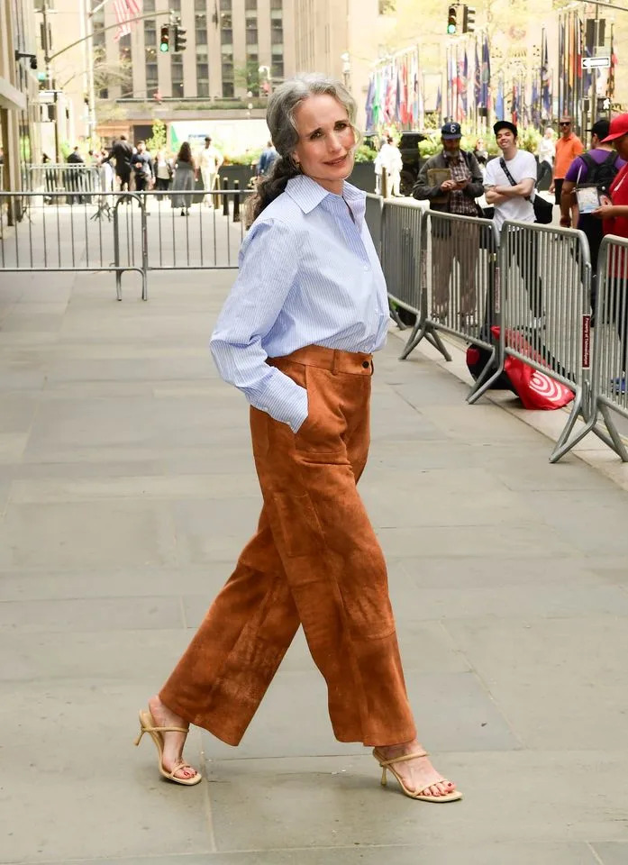 Andie MacDowell is seen on April 15, 2026 in New York City.Credit: Getty Images