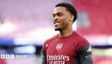 Jurrien Timber in Arsenal training