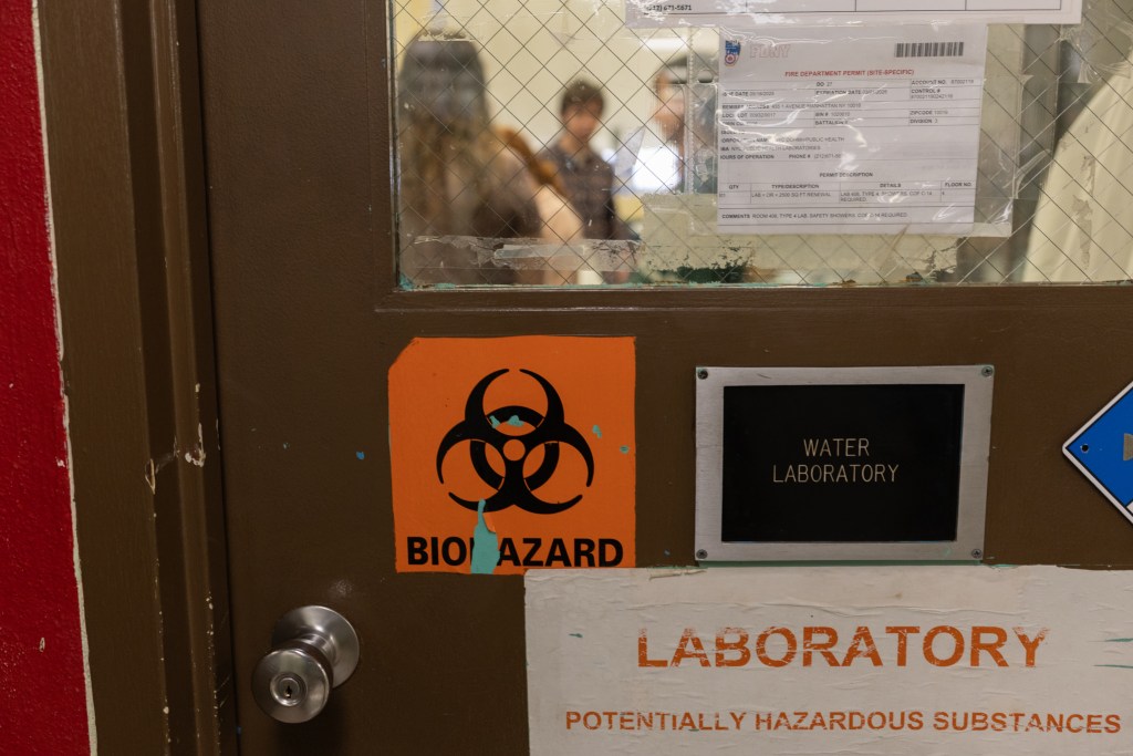 The Department of Health had a water testing lab in their Kipps Bay, Manhattan office,