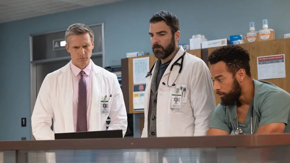 Teddy Sears as Dr. Josh Nichols, Zachary Quinto as Dr. Oliver Wolf, John Clarence Stewart as Dr. Anthony ThornePhoto by&colon; Pief Weyman&sol;NBC