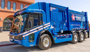 California city launches state's first fully electric trash and recycling fleet