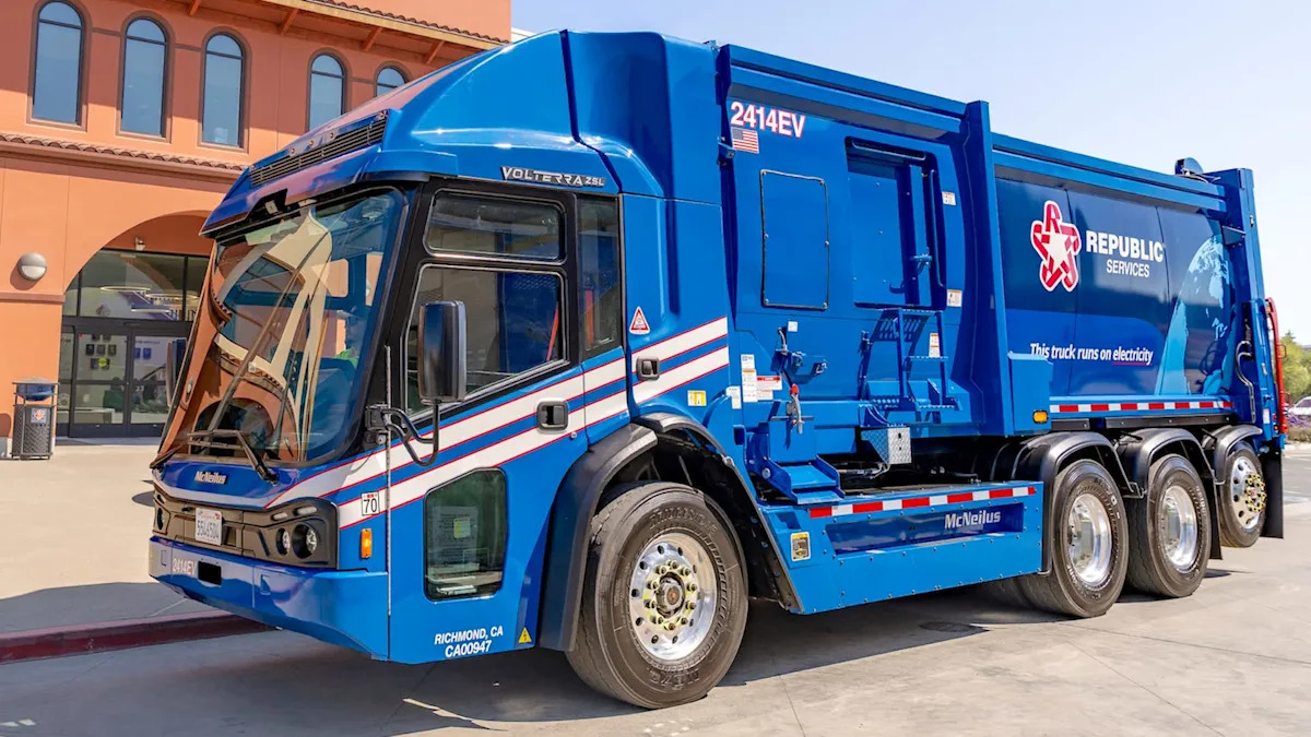 California city launches state's first fully electric trash and recycling fleet