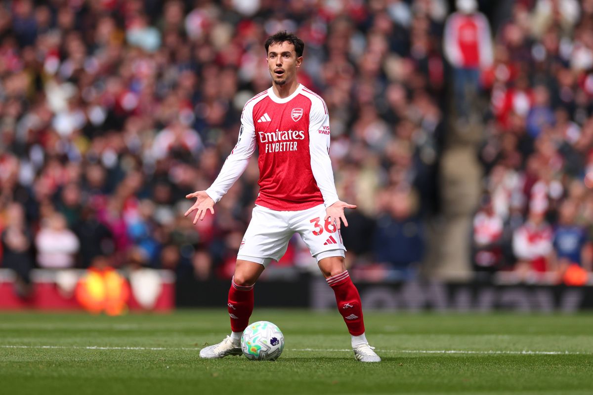 Martin Zubimendi of Arsenal during the Premier League match between Arsenal and Bournemouth at Emirates Stadium on April 11, 2026 in London, England.