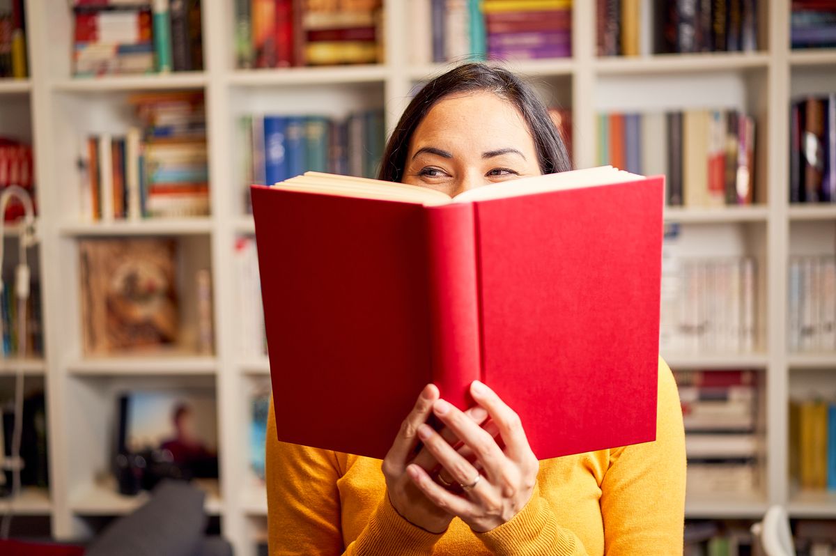 A woman reading