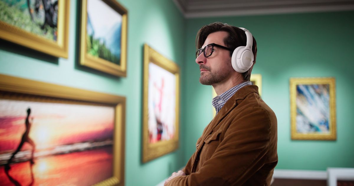 A man visiting the museum