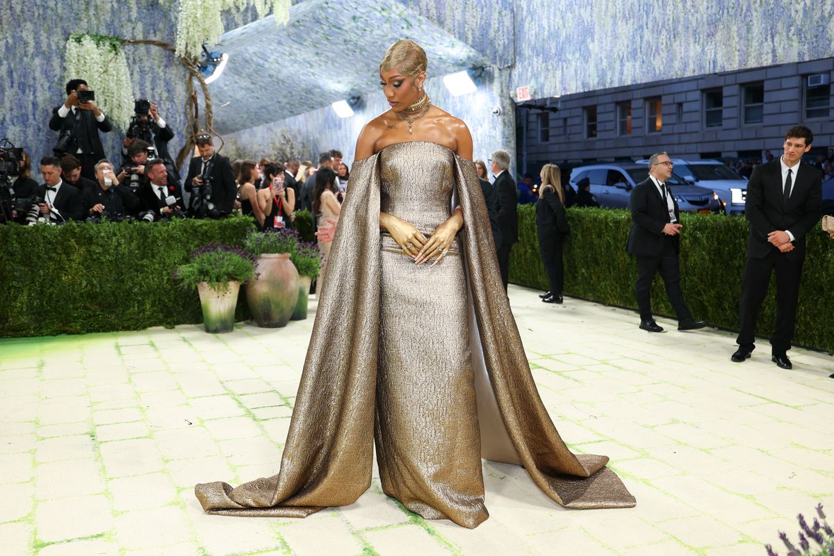 Reigning WNBA champion and MVP A'Ja Wilson arrives at the 2026 Met Gala