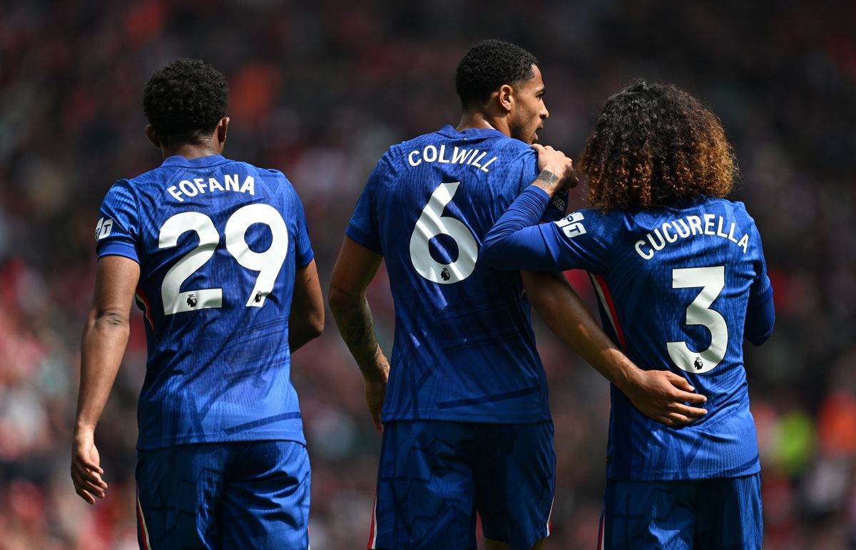 Levi Colwill, Marc Cucurella and Wesley Fofana