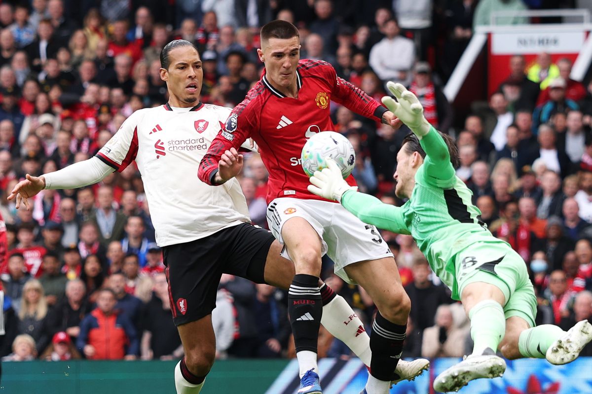 Benjamin Sesko doubled Manchester United's lead against Liverpool