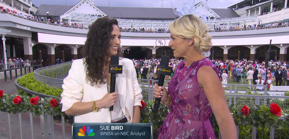 Sue Bird was on hand at Churchill Downs to promote the WNBA on NBC this season