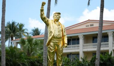 Trump is quietly spending $5 million in taxpayer dollars to cover four bronze horse statues in 23.75-karat gold