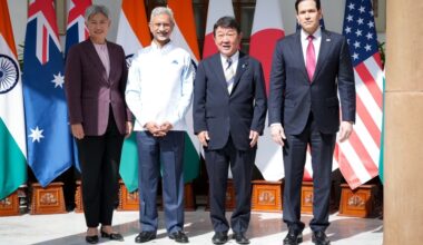 Photo session before the Japan-Australia-India-U.S. (Quad) Foreign Ministers’ Meeting