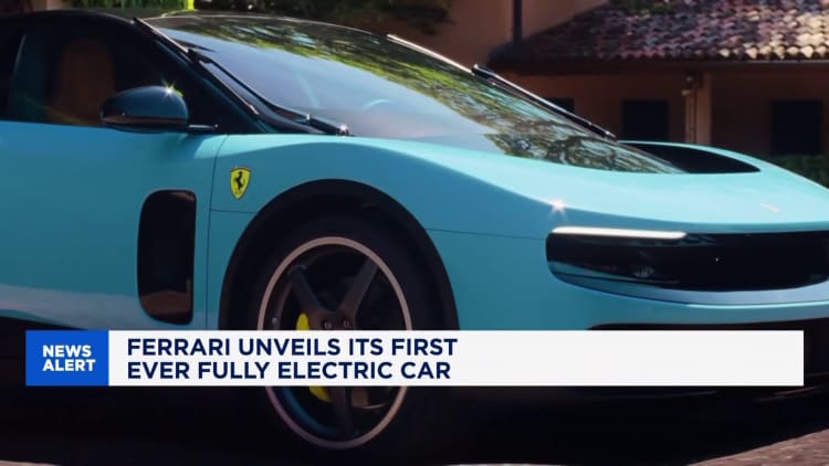 Ferrari shares plunge after launch of first EV