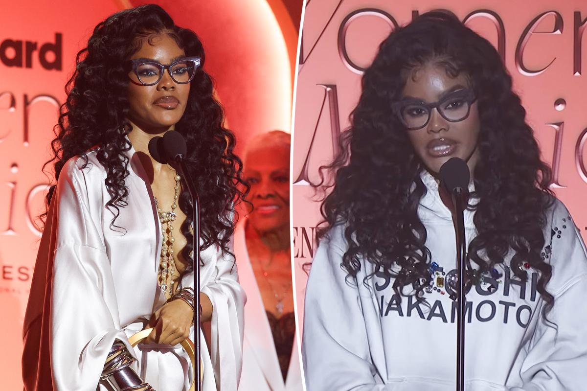 Teyana Taylor storms off stage over teleprompter fail at Billboard Women in Music Awards