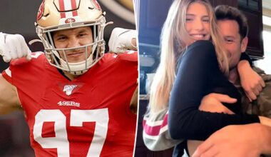Nick Bosa's girlfriend Ella Ailiff stuns in pink bikini for magazine shoot