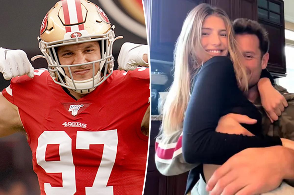 Nick Bosa's girlfriend Ella Ailiff stuns in pink bikini for magazine shoot