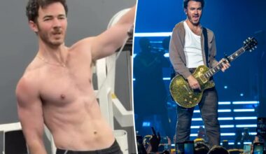 Kevin Jonas shows off shocking shredded physique in gym video