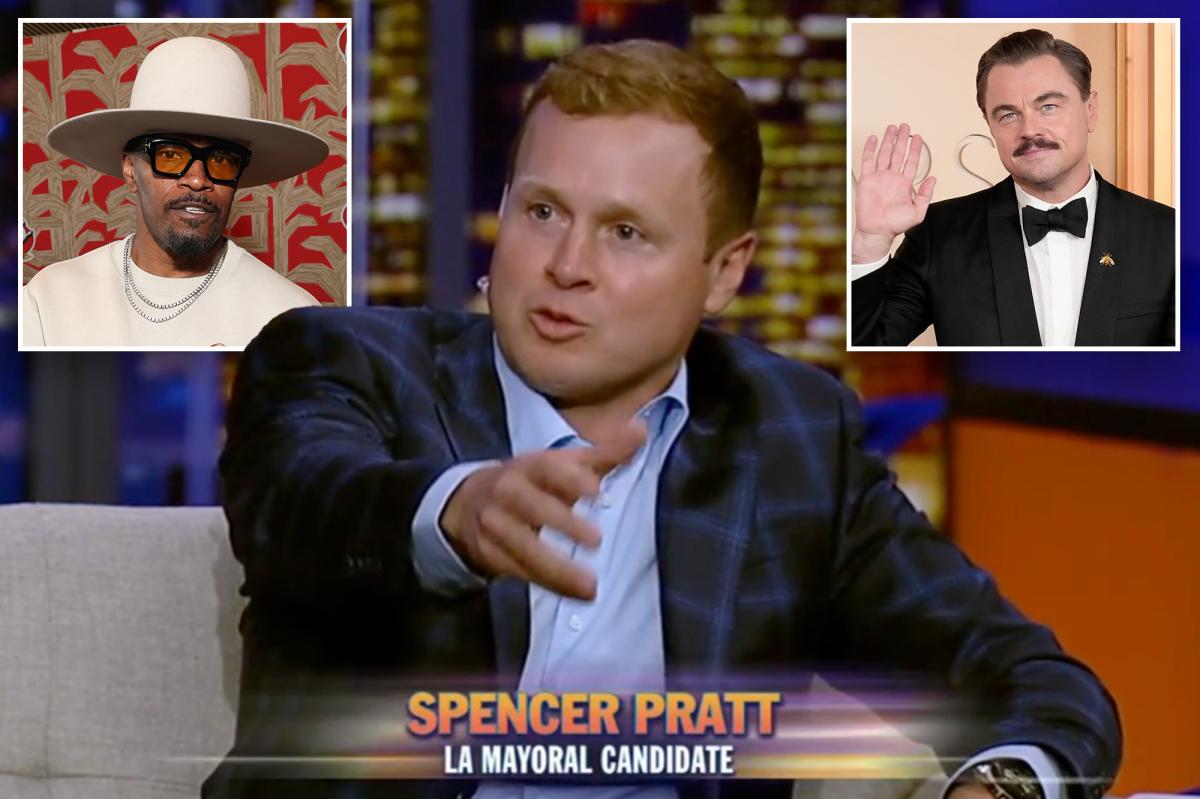 Spencer Pratt spills truth about celebrity endorsements after touting support from Leo DiCaprio, Jamie Foxx