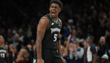 Anthony Edwards awes Timberwolves with his performance despite recent trouble with both knees