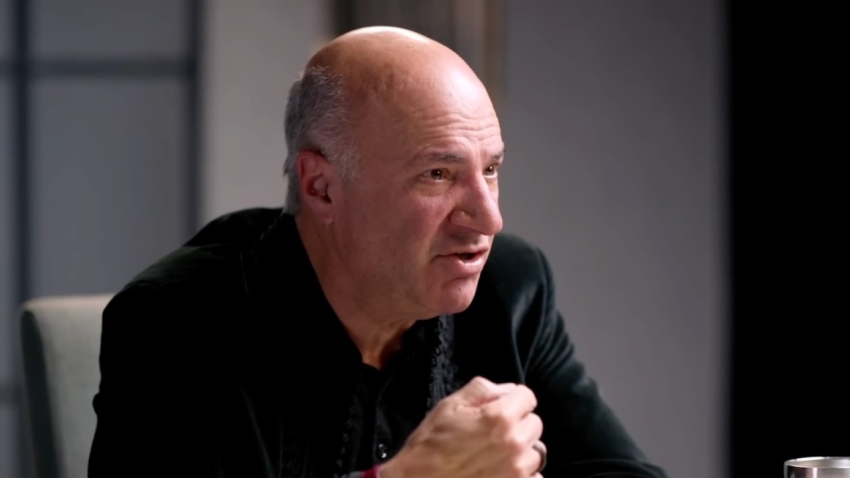 Canadian businessman Kevin O'Leary speaks with Steven Bartlett during an episode of 